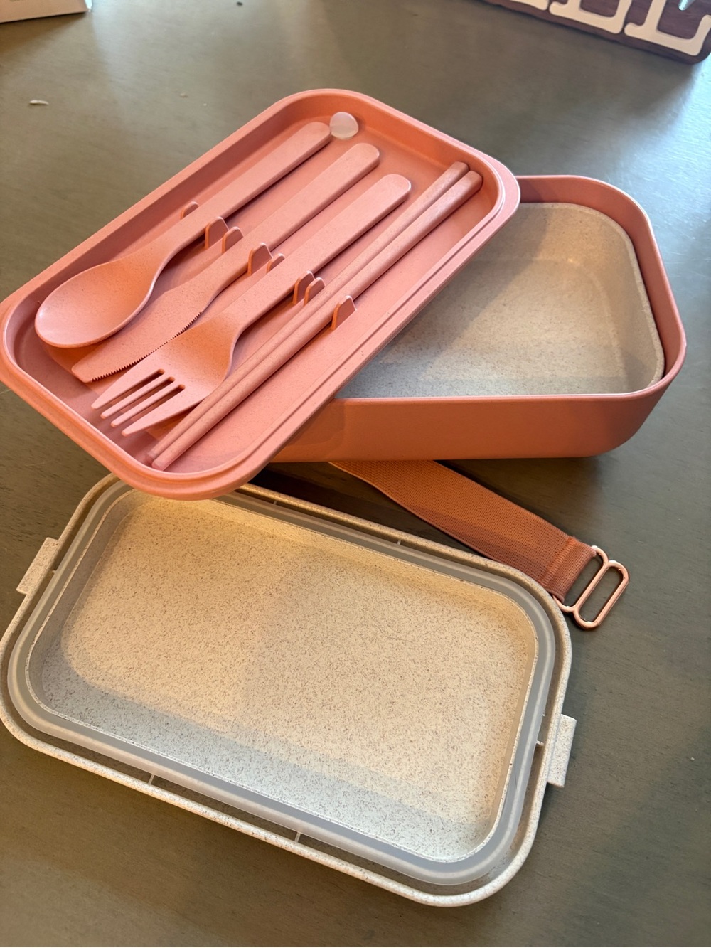Our Place Layered Lunch Box with Utensils